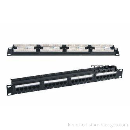 24 Port 19" Ethernet Patch Panel For Network , Shielded RJ4